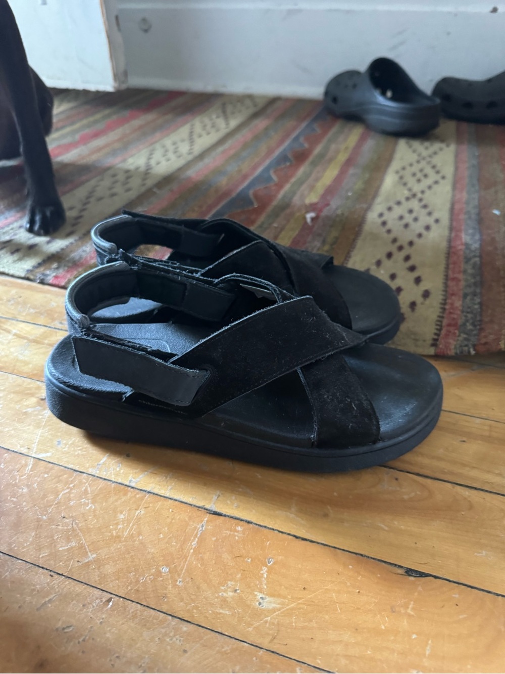 Black Strap Sandals